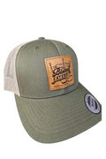 Green Leather Patch Hat